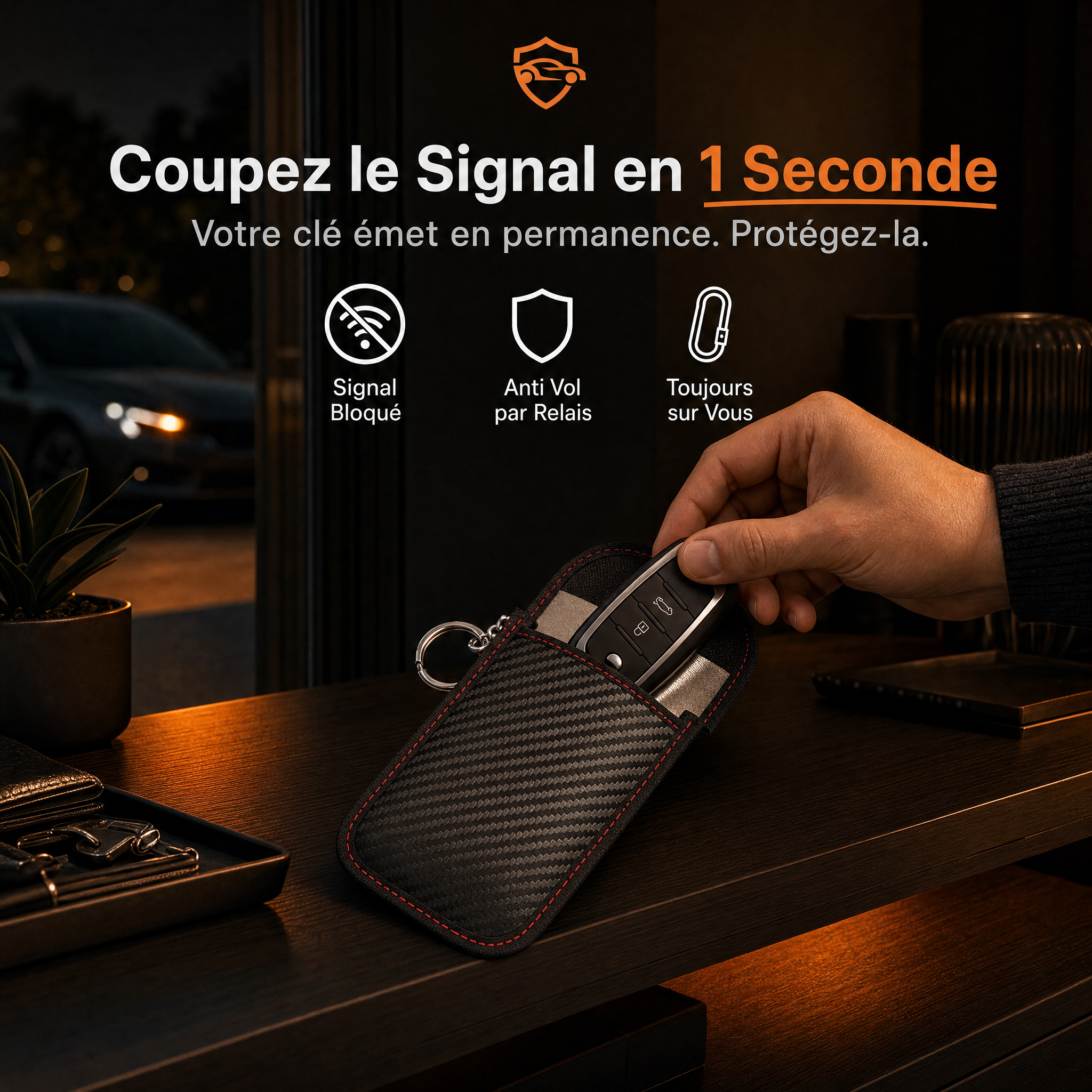 Étui Anti-RFID pour Clé — en situation