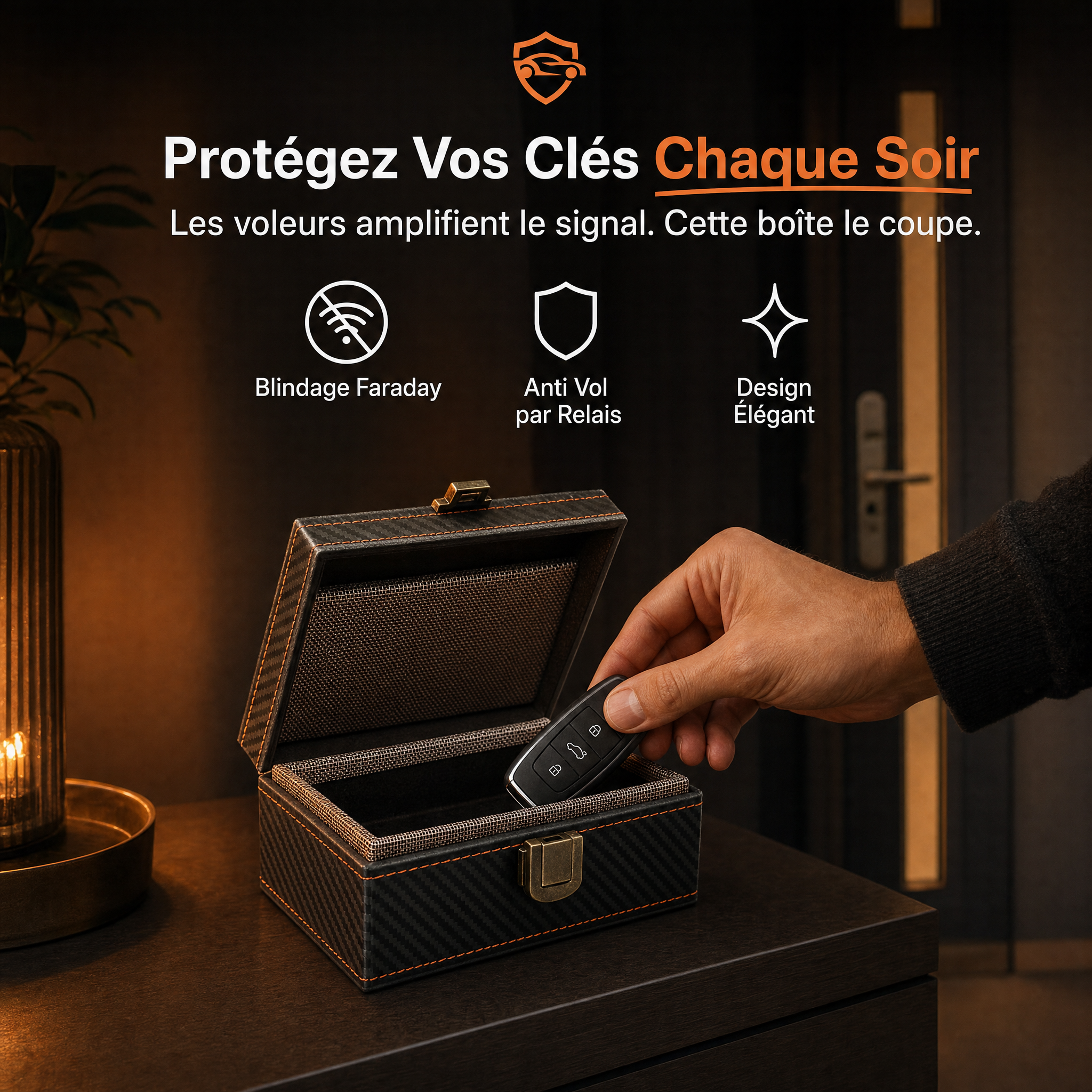 Boîte Faraday pour Clés — en situation