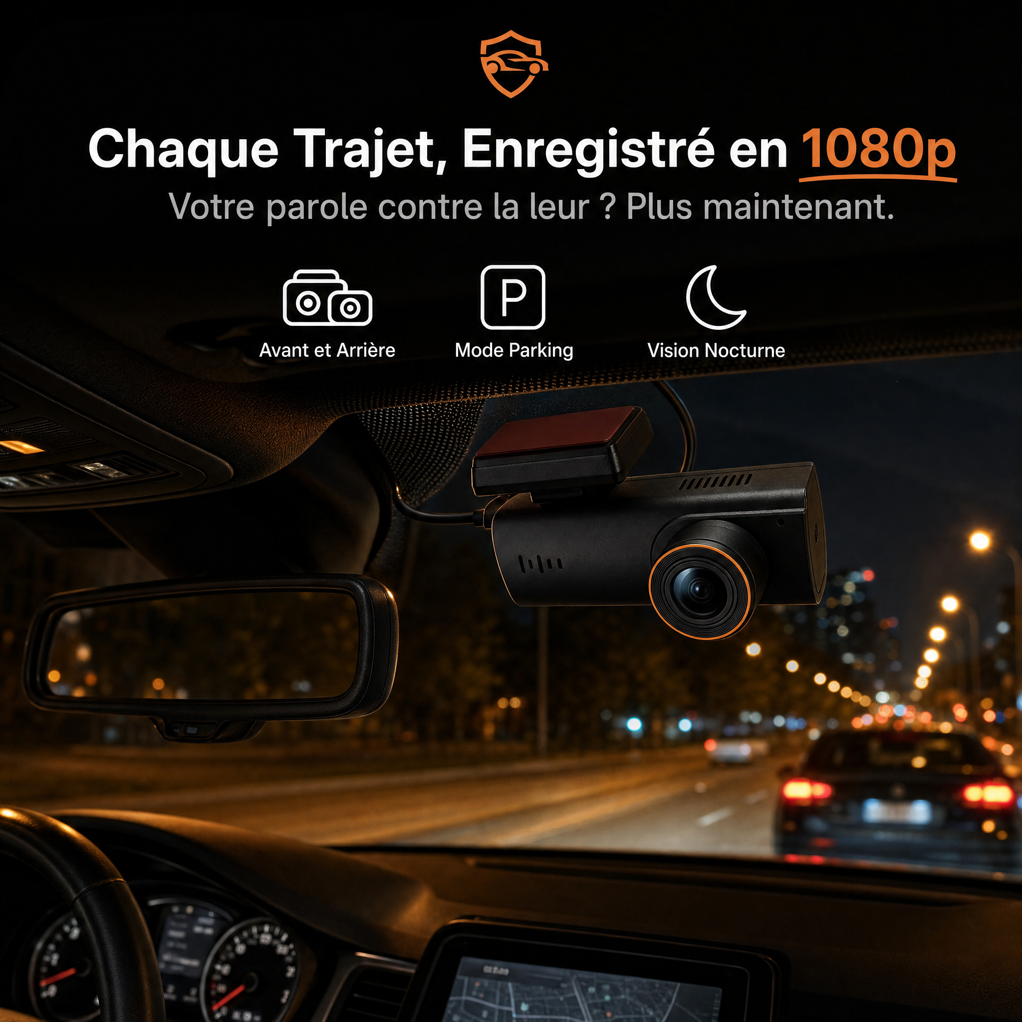 Dashcam Avant et Arrière — en situation
