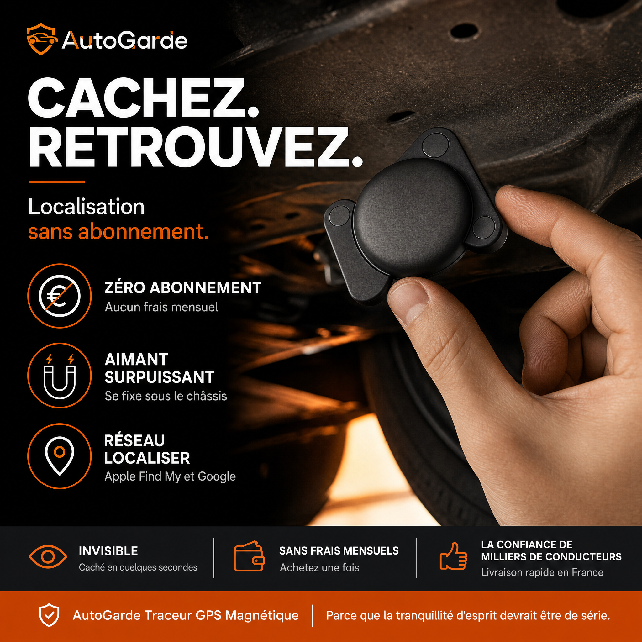 Traceur GPS Magnétique Sans Abonnement — visuel principal